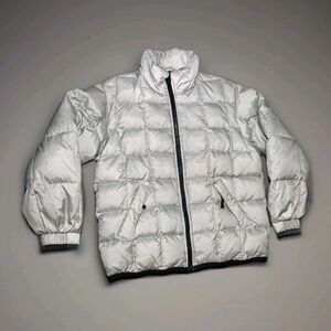 Vintage Gallery Sport Goose Down Puffer Jacket Silver Size M 89s 90s Y2K Rave